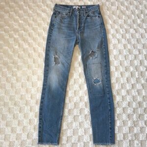 RE/DONE Denim Blue Skinny Jeans